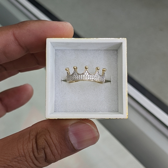 14kt Real Gold Crown Ring For Women